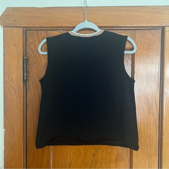 August Silk Black and Gray Boxy Tank Top - Picture 3 of 4